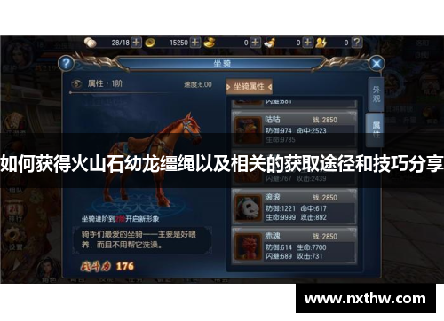 如何获得火山石幼龙缰绳以及相关的获取途径和技巧分享